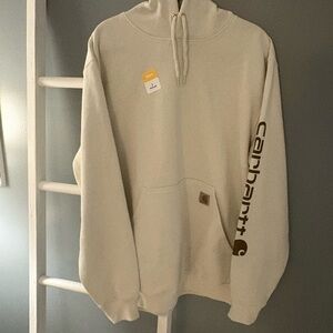 Carhartt Cream Sweatshirt with Iconic Patch!! New With Tag!!